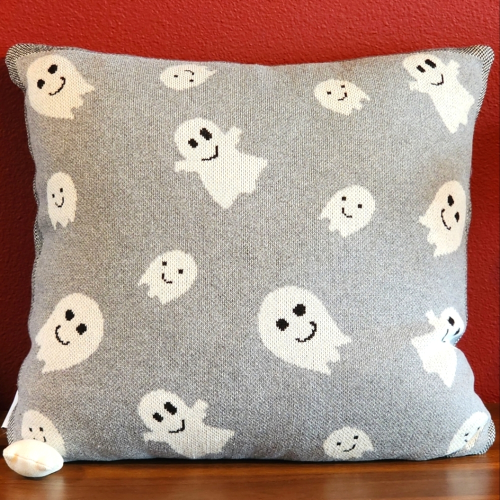 NWT Ghost Pillow by Cupcakes and Cashmere Halloween Pillow Ghost Decor
